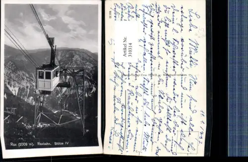 310314,Rax Raxbahn Seilbahn Stütze 4 b. Reichenau Bergkulisse