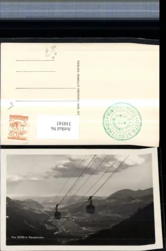 310343,Rax Raxseilbahn Seilbahn geg. Reichenau