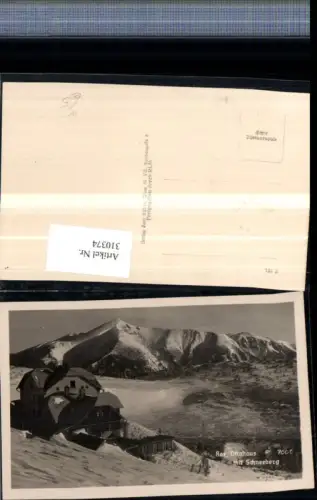 310374,Rax Ottohaus Berghütte b. Reichenau Bergkulisse Winterbild