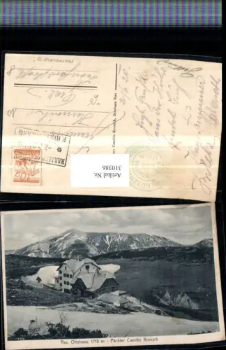 310386,Rax Ottohaus Berghütte b. Reichenau Bergkulisse