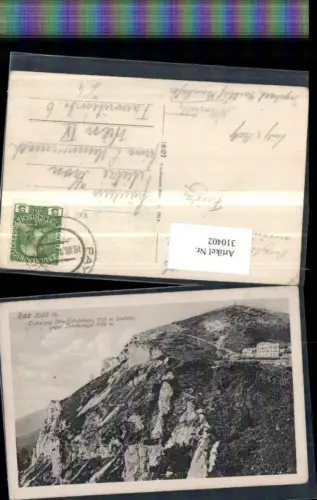 310402,Rax Erzherzog Otto-Schutzhaus Berghütte geg. Jakobskogel b. Reichenau