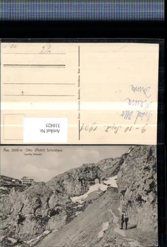 310425,Rax Törlweg Otto-Schutzhaus Berghütte b. Reichenau