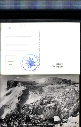 310430,Rax Ottohaus Berghütte m. Jakobskogel b. Reichenau Winterbild