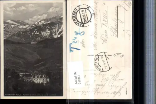 310741,Reichenau an d. Rax Rothschild'sche Stiftung geg. Raxalpe Bergkulisse