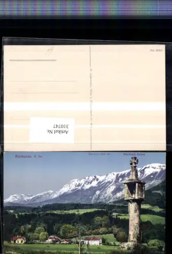 310747,Reichenau an d. Rax Wartholz-Kreuz Bildstock geg. Raxalpe Bergkulisse