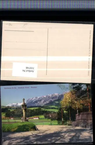310748,Reichenau an d. Rax Wartholz-Kreuz Bildstock geg. Raxalpe Bergkulisse