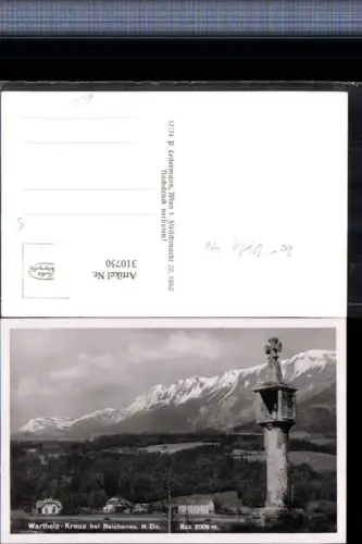 310750,Wartholz-Kreuz Bildstock b. Reichenau an d. Rax Bergkulisse