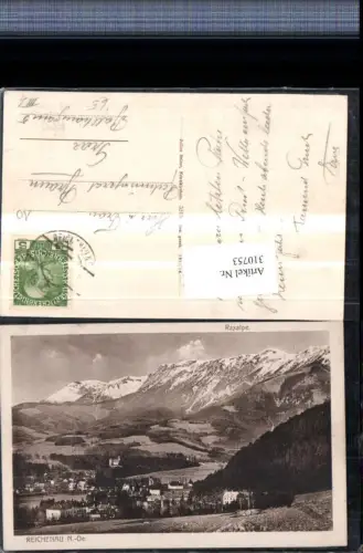 310753,Reichenau an d. Rax Teilansicht m. Raxalpe Bergkulisse pub Julius Seiser 5215