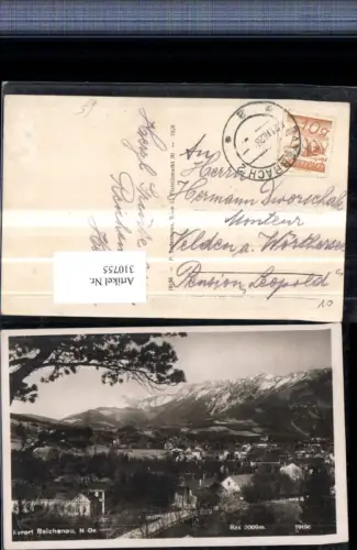 310755,Reichenau an d. Rax Teilansicht m. Rax Bergkulisse