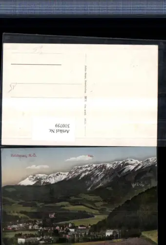 310759,Reichenau an d. Rax Teilansicht m. Rax Bergkulisse pub Julius Seiser 3973