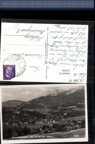 310764,Reichenau an d. Rax Teilansicht m. Rax Bergkulisse