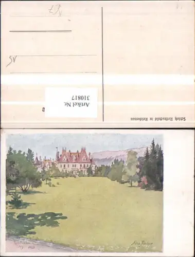 310817,Künstler AK Alex Fischer Reichenau an d. Rax Schloss Rothschild