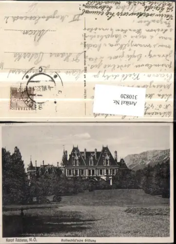 310820,Reichenau an d. Rax Rothschild'sche Stiftung pub Julius Seiser 5981