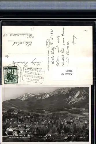 310831,Reichenau an d. Rax Teilansicht m. Raxalpe Bergkulisse