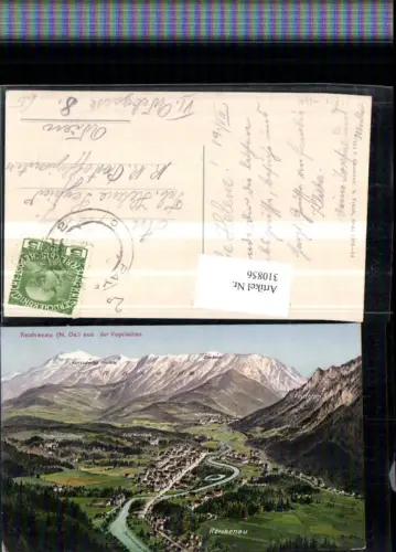 310856,Reichenau an d. Rax Totale aus der Vogelschau Bergkulisse