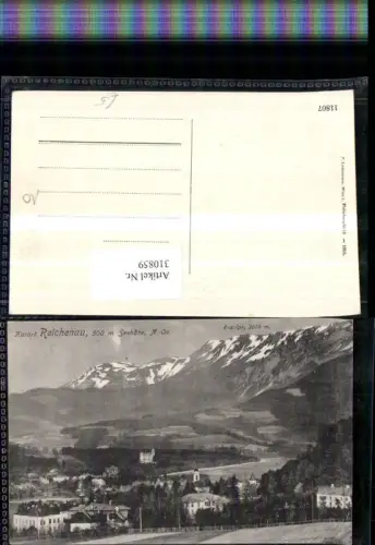 310859,Reichenau an d. Rax Teilansicht m. Raxalpe Bergkulisse