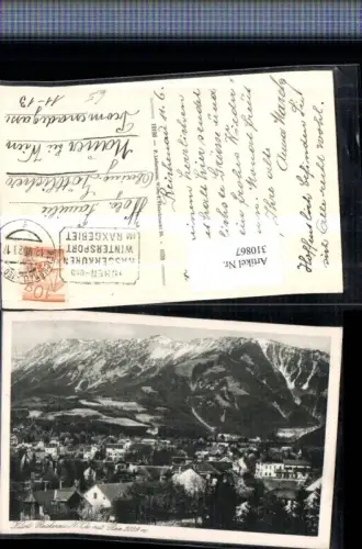 310867,Reichenau an d. Rax Teilansicht m. Rax Bergkulisse