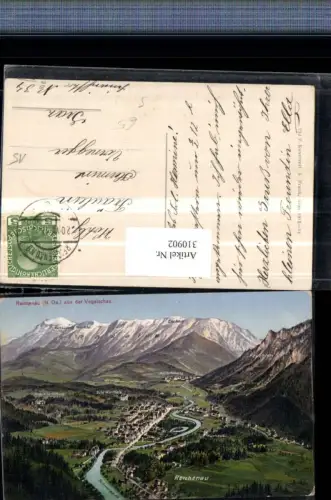 310902,Reichenau an d. Rax Totale aus der Vogelschau Bergkulisse