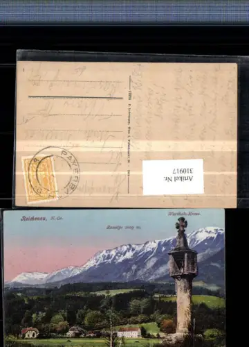 310917,Reichenau an d. Rax Wartholz-Kreuz Bildstock Bergkulisse