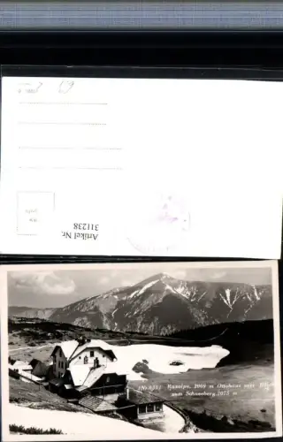 311238,Raxalpe Ottohaus Berghütte b. Reichenau m. Schneeberg Bergkulisse