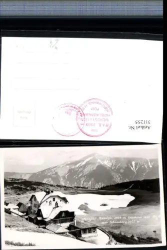 311255,Raxalpe Ottohaus Berghütte m. Schneeberg b. Reichenau Bergkulisse