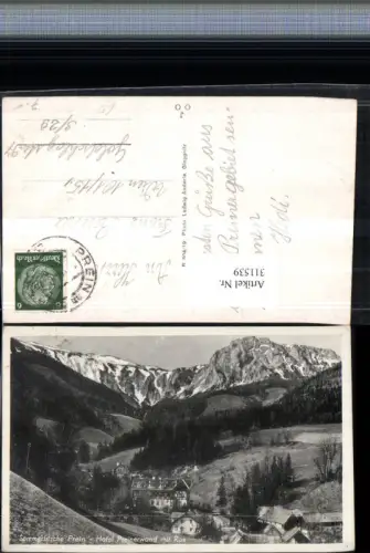 311539,Prein an d. Rax Hotel Preinerwand m. Rax Bergkulisse