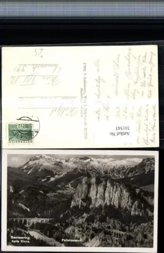 311543,Semmering Kalte Rinne Viadukt m. Polleroswand Bergkulisse