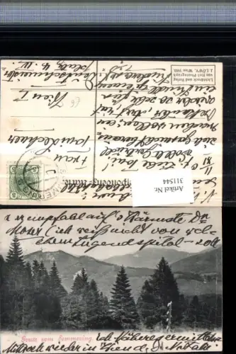 311544,Gruß vom Semmering Bergkulisse Wald Bäume
