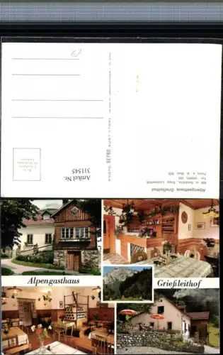 311545,Prein an d. Rax Alpengasthaus Grießleithof Innenansichten Mehrbildkarte