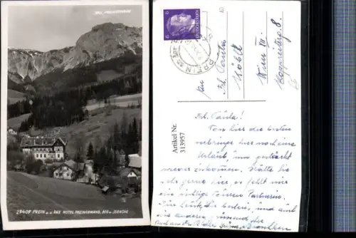 313957,Prein an d. Rax Hotel Preinerwand Bergkulisse