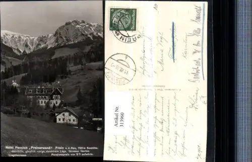 313960,Prein an d. Rax Hotel Pension Preinerwand Bergkulisse