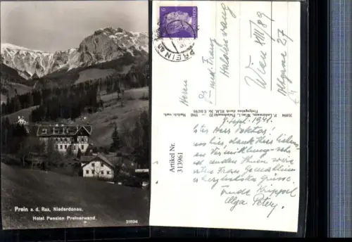 313961,Prein an d. Rax Hotel Pension Preinerwand Bergkulisse