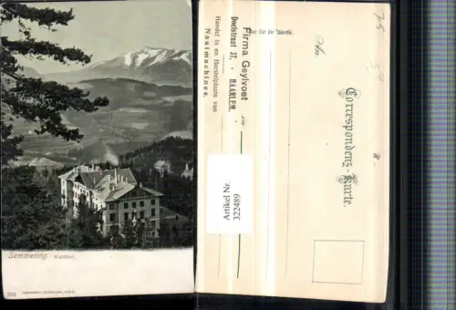322489,Semmering Waldhof Bergkulisse