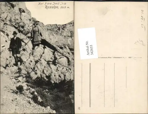 342653,Raxalpe Karl Franz Josef-Steig b. Reichenau Bergsteiger