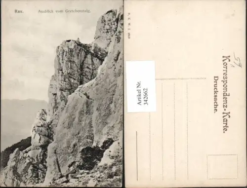 342662,Rax Ausblick vom Gretchensteig b. Reichenau pub B.K.W.I. 2868