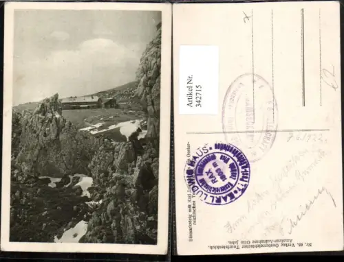 342715,Bismarcksteig m. Karl Ludwig-Haus Berghütte b. Reichenau