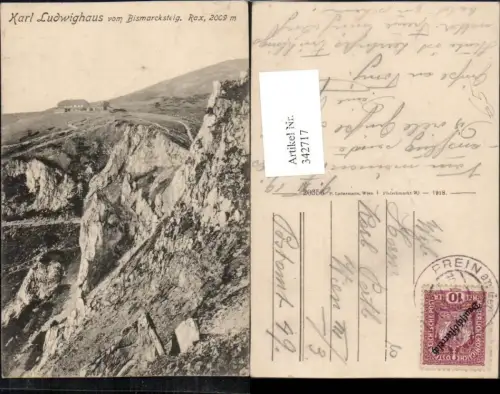 342717,Rax Karl Ludwig-Haus Berghütte vom Bismarcksteig b. Reichenau