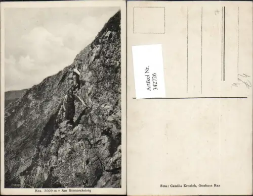 342726,Bismarcksteig a. d. Raxalpe b. Reichenau Bergsteiger