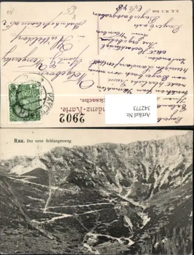 342773,Rax Schlangenweg b. Reichenau Bergkulisse pub B.K.W.I. 2698