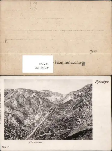 342778,Raxalpe Schlangenweg b. Reichenau Bergkulisse