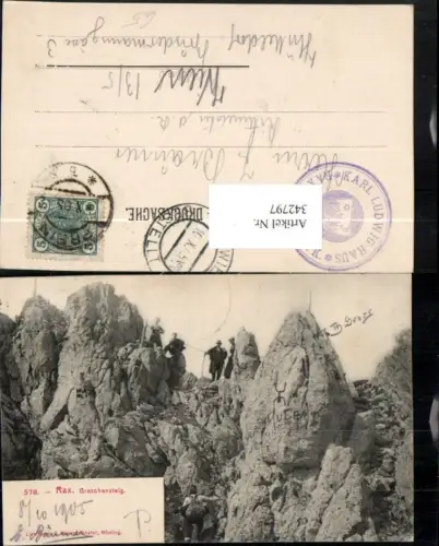 342797,Rax Gretchensteig b. Reichenau Bergsteiger Kletterer