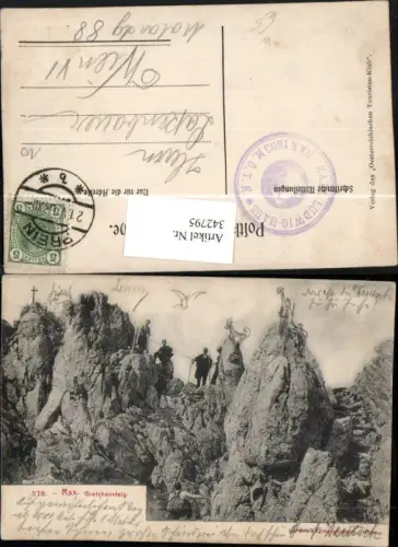 342795,Rax Gretchensteig b. Reichenau Bergsteiger Kletterer