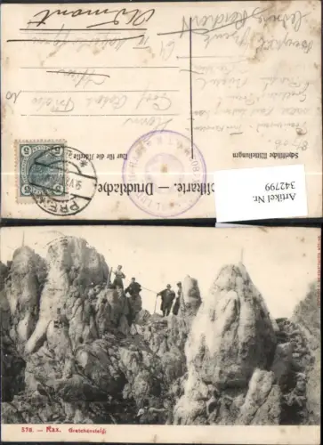 342799,Rax Gretchensteig b. Reichenau Bergsteiger Kletterer