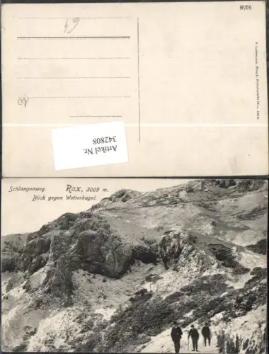 342808,Rax Schlangenweg Blick geg. Wetterkogel b. Reichenau Bergkulisse