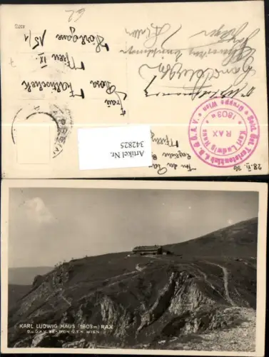 342825,Rax Karl Ludwig-Haus Berghütte b. Reichenau