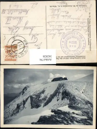 342826,Karl Ludwig-Haus Berghütte auf d. Rax b. Reichenau Winterbild