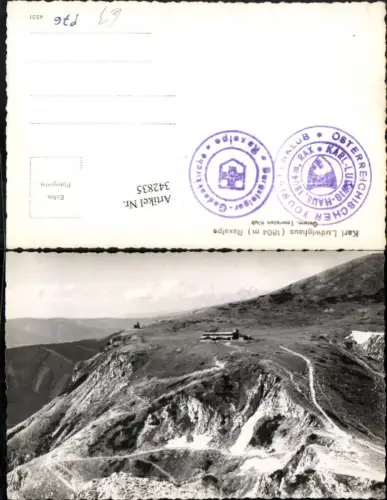 342835,Raxalpe Karl Ludwig-Haus Berghütte b. Reichenau Bergkulisse