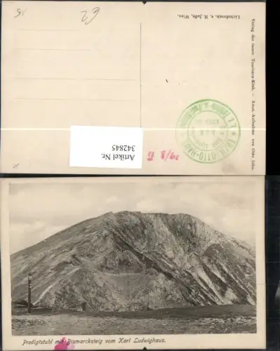 342845,Predigtstuhl m. Bimsarcksteig vom Karl Ludwig-Haus b. Reichenau Bergkulisse