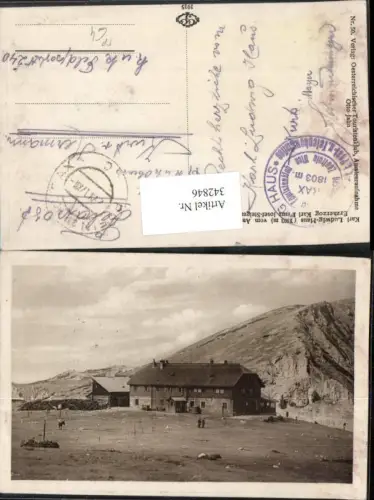342846,Karl Ludwig-Haus Berghütte v. Ausstieg des Karl Franz Josef-Steiges b. Reichenau Feldost 240