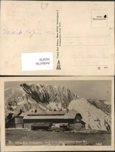 342870,Rax Karl Ludwig-Haus Berghütte b. Prein Reichenau Bergkulisse